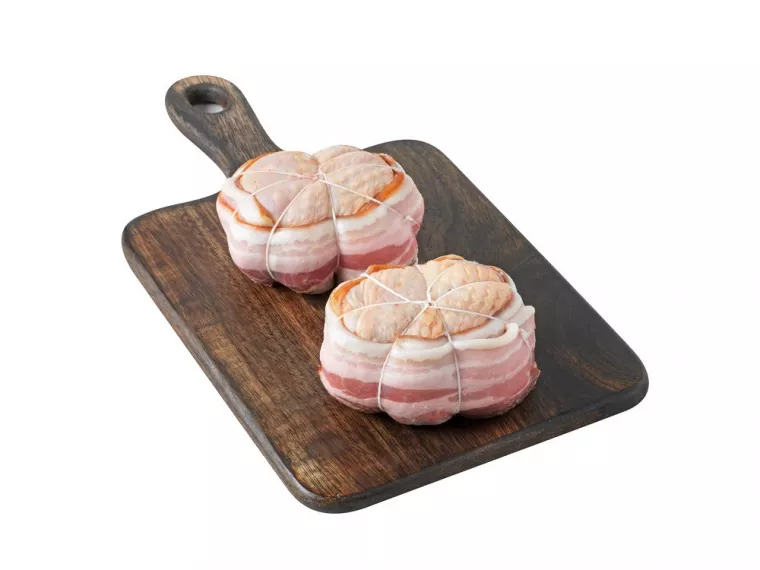 Paupiette larde de poulet fermier plein air par 2  (23,65€/Kg), Vienne, La Ferme Guinet